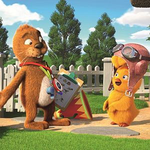 Foto Keinohrhase und Zweiohrküken