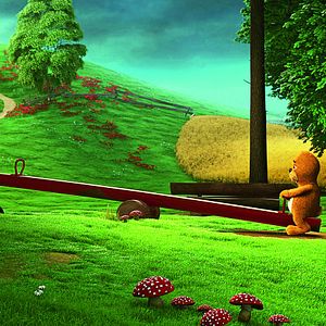 Foto Keinohrhase und Zweiohrküken