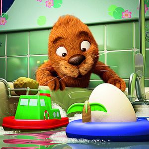 Foto Keinohrhase und Zweiohrküken