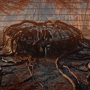 Foto Un cielo de plástico