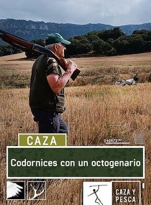 Cartel de Codornices con un octogenario