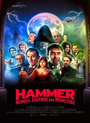 Cartel de  Hammer: Héroes, leyendas y monstruos