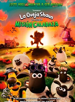 Cartel de La oveja Shaun: Misión calabaza