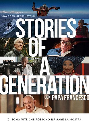 Cartel de Historias de una generación con el papa Francisco