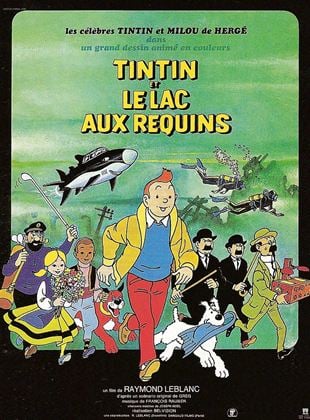 Cartel de Tintin y el lago de los tiburones