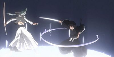 Cartel de Rukia sentou kaishi! Kooritsuku shiroi ha!