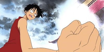 Cartel de Sakuretsu ! Gyojin Arlong umi kara no mōkōgeki !