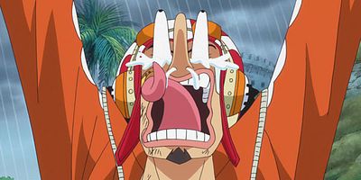 Cartel de Kūchū Kessen - Zoro Shin Hissatsu Ōgi Sakuretsu!