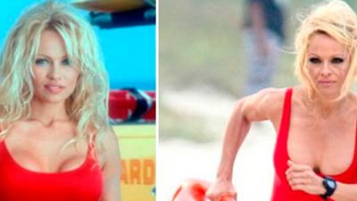 Pamela Anderson vuelve a ponerse el bañador rojo de 'Los vigilantes de la playa'