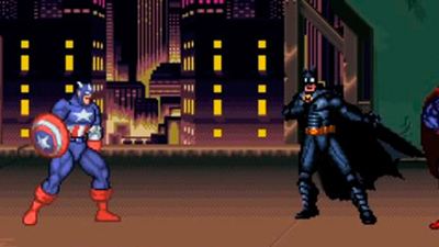 'Batman v Superman' se enfrentan a Capitán América y Iron Man en 16 bits