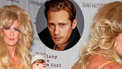 Alexander Skargard travestido en la premiere de 'The Diary of Teenage Girl'