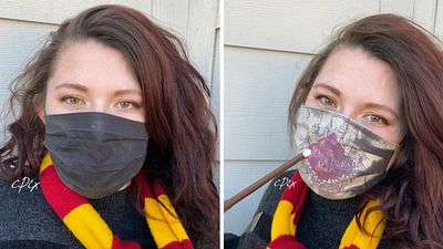 Una artista crea una mascarilla de 'Harry Potter' con un Mapa del Merodeador que aparece cuando respiras noticias imagen