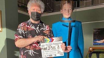 'La voz humana': Primera imagen del rodaje del cortometraje de Pedro Almodóvar con Tilda Swinton