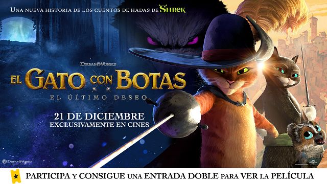 SensaCine sortea 5 entradas dobles para 'El Gato con Botas: El último deseo', la experiencia más 'miauravillosa' de estas Navidades noticias imagen