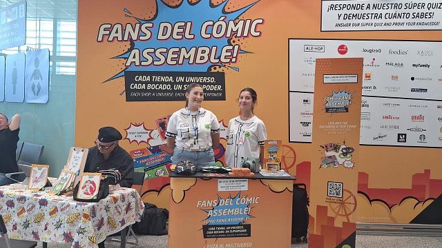‘Merchandising’, ‘photocall’ y hasta el martillo de Thor. El Aeropuerto de Málaga-Costa del Sol se vuelca con la Comic-Con® noticias imagen