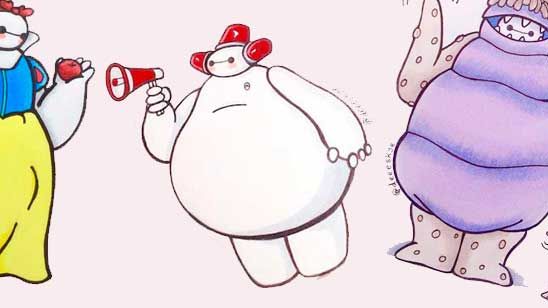 Baymax, de 'Big Hero 6', caracterizado como personajes Disney noticias imagen