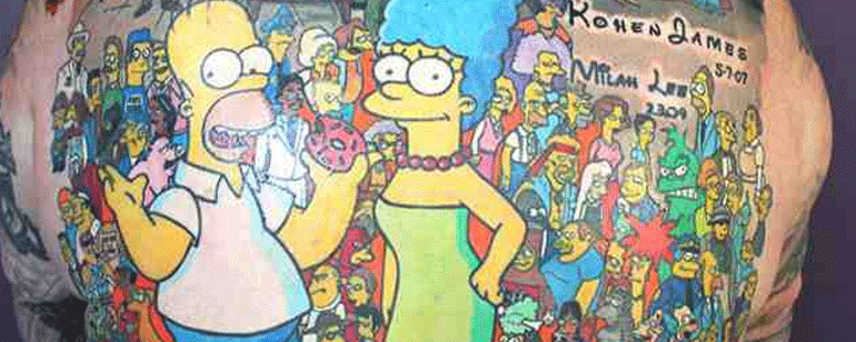 Un hombre entra en el Guinness de los Récords gracias a sus 203 tatuajes de 'Los Simpson' noticias imagen