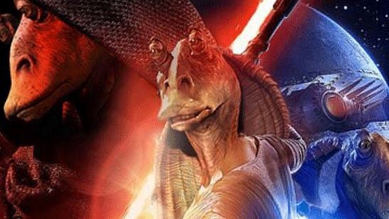 Póster parodia de 'Star Wars: El despertar de la Fuerza' con Jar Jar Binks como protagonista