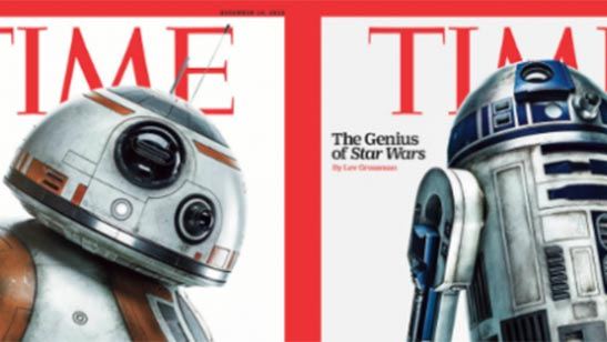 'Star Wars': Los droides R2-D2 y BB-8, en la portada de la revista 'Time'