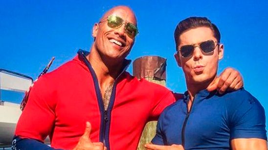 'Los vigilantes de la playa': Dwayne Johnson invita a un niño enfermo de cáncer al set de rodaje  noticias imagen