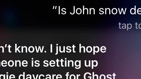 'Juego de Tronos': ¿Qué dice Siri cuando se le pregunta por el destino de Jon Nieve? noticias imagen