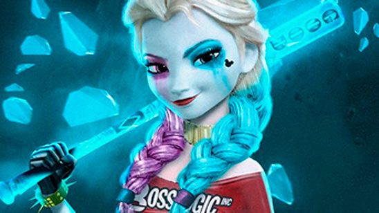 Elsa, de 'Frozen', se convierte en una alucinante Harley Quinn en este 'mash-up' noticias imagen