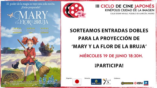 ¡SORTEAMOS ENTRADAS DOBLES PARA VER 'MARY Y LA FLOR DE LA BRUJA' EN EL III CICLO DE CINE JAPONÉS! noticias imagen