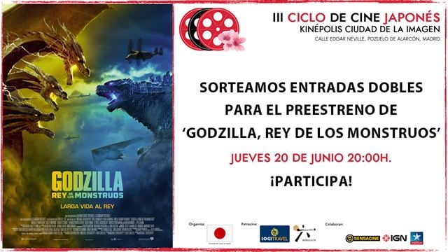 ¡SORTEAMOS ENTRADAS PARA VER 'GODZILLA: EL REY DE LOS MONSTRUOS' EN EL III CICLO DE CINE JAPONÉS!