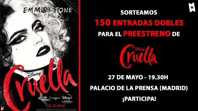 Sorteamos 150 entradas dobles para el preestreno de 'Cruella', en Madrid noticias imagen