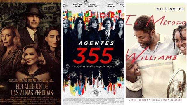 'El callejón de las almas perdidas', 'Agentes 355' y 'El método Williams' destacan entre los estrenos de cine del fin de semana