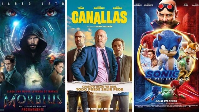 'Morbius', 'Canallas' y 'Sonic, la película 2' destacan entre los estrenos de cine del fin de semana