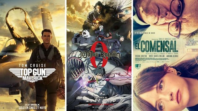 'Top Gun: Maverick', 'Jujutsu Kaisen 0: La película' y 'El comensal' destacan entre los estrenos de cine del fin de semana