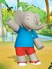 Cartel de Babar y las aventuras de Badou