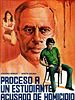Cartel de Proceso a un estudiante acusado de homicidio