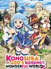 Cartel de Konosuba. Un mundo maravilloso
