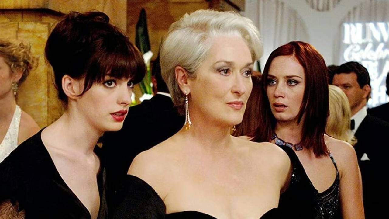Anne Hathaway, Meryl Streep y Emily Blunt en 'El diablo viste de Prada'