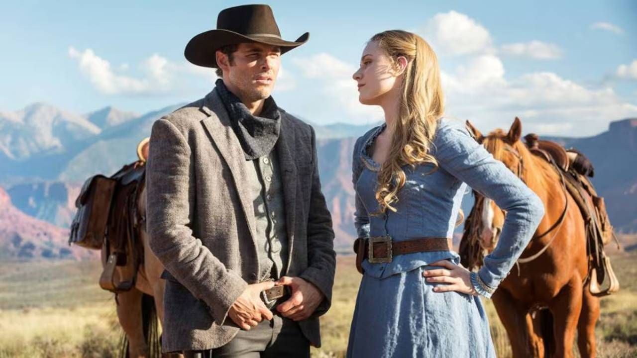 James Marsden y Evan Rachel Wood en 'Westworld'