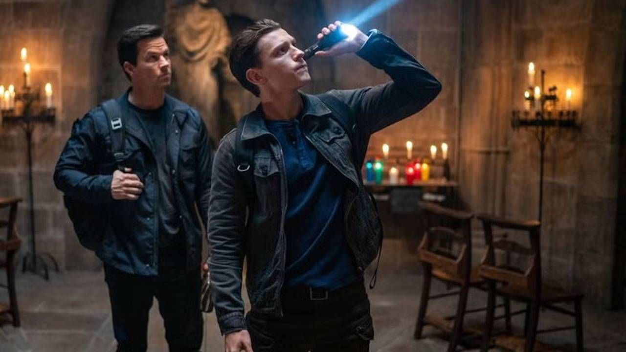 Mark Wahlberg y Tom Holland en 'Uncharted'