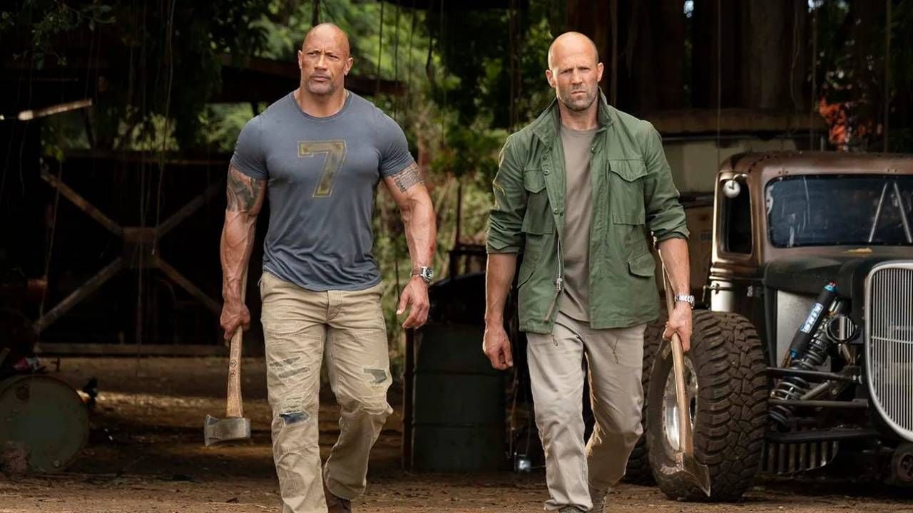 Dwayne Johnson y Jason Statham en 'Hobbs and Shaw'