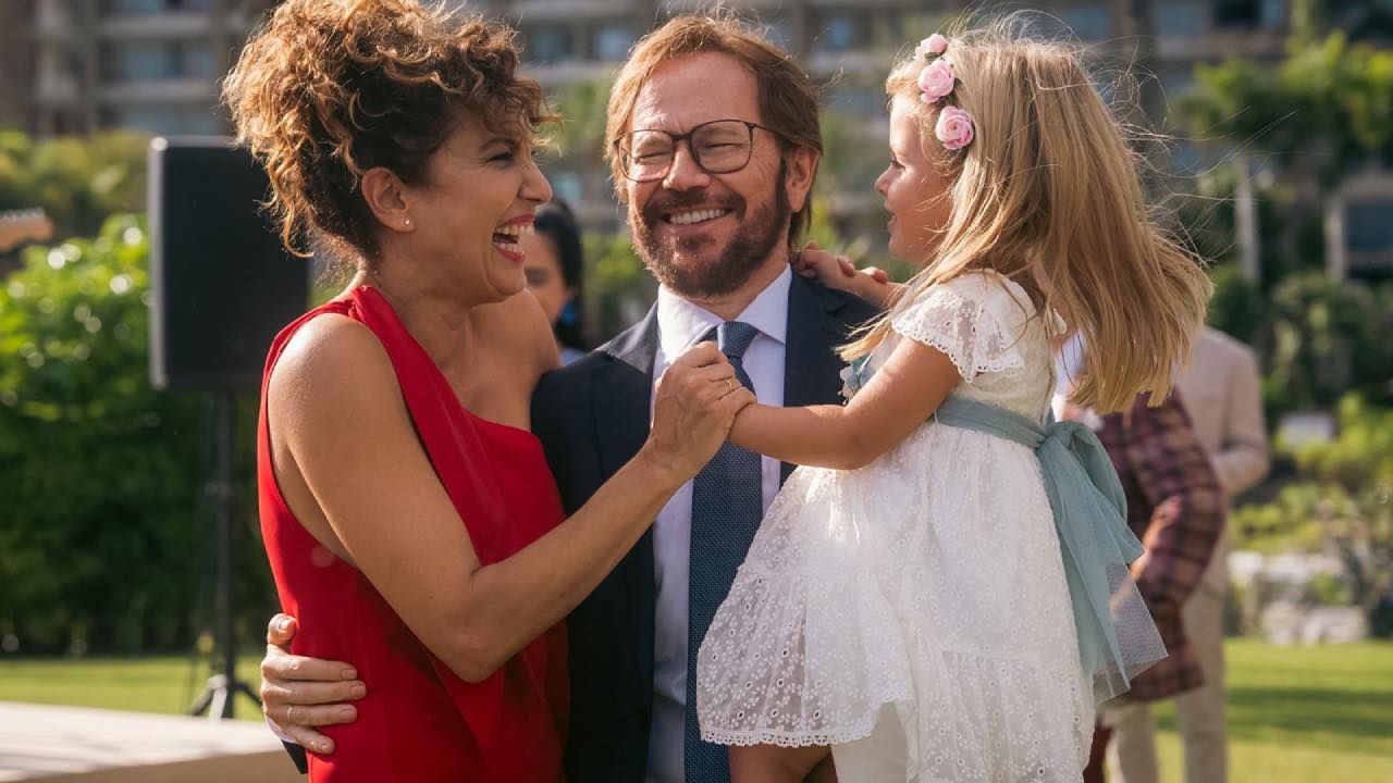 Toni Acosta y Santiago Segura junto a su hija pequeña en 'Padre no hay más que uno 4: Campanas de boda'