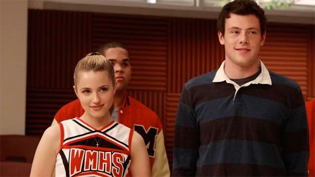 Dianna Agron y Cory Monteith en Glee
