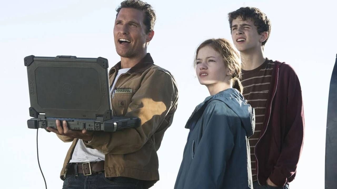 Matthew McConaughey, Mackenzie Foy y Timothée Chalamet en 'Interstellar'