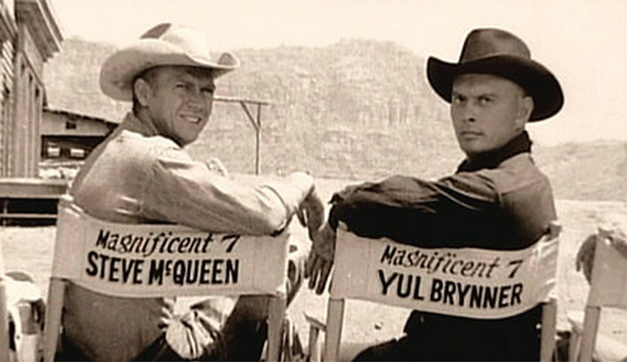 Steve McQueen y Yul Brynner en 'Los siete magníficos'