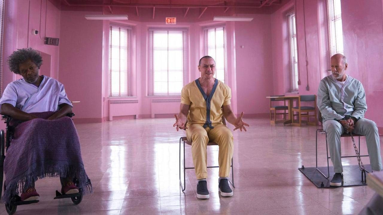 Samuel L. Jackson, James McAvoy y Bruce Willis en 'Glass'