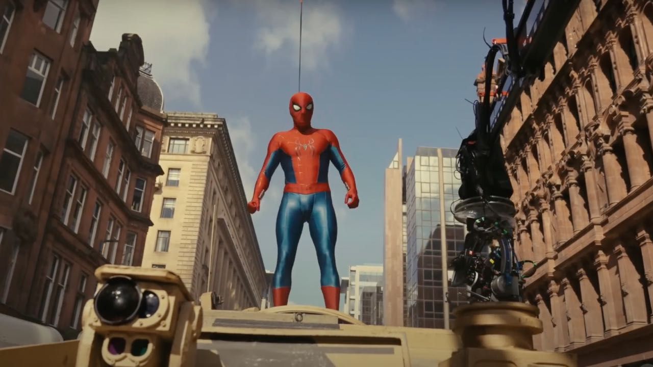 Tom Holland como Spider-Man rodando 'Brand New Day'