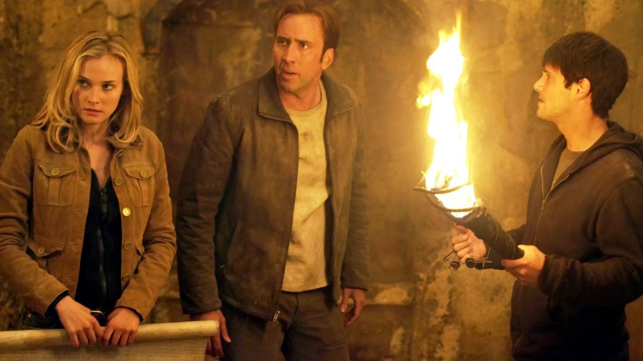 Diane Kruger, Nicolas Cage y Justin Bartha en 'La búsqueda'
