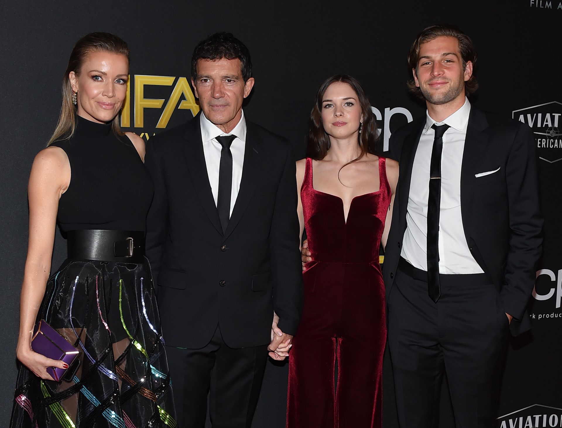 Nicole Kimpel, Antonio Banderas, Stella Banderas y su pareja, Eli Meyer.