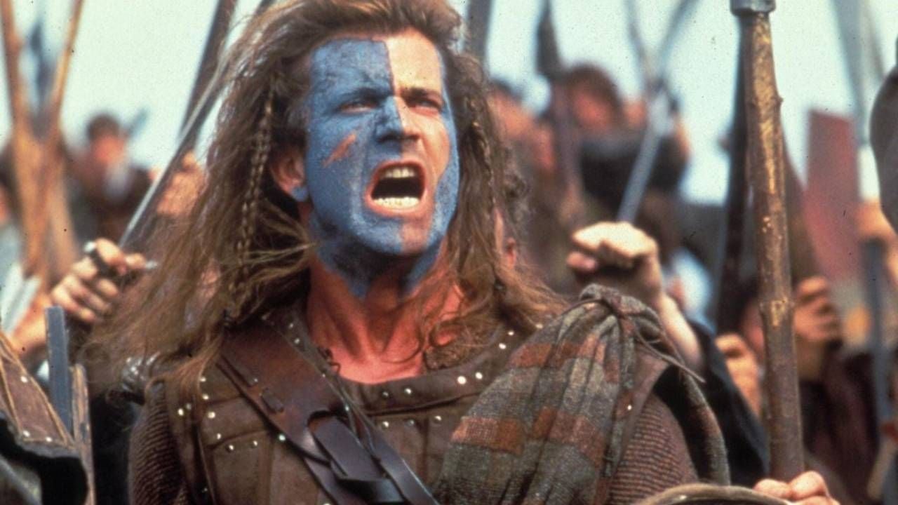 Mel Gibson como William Wallace en 'Braveheart'