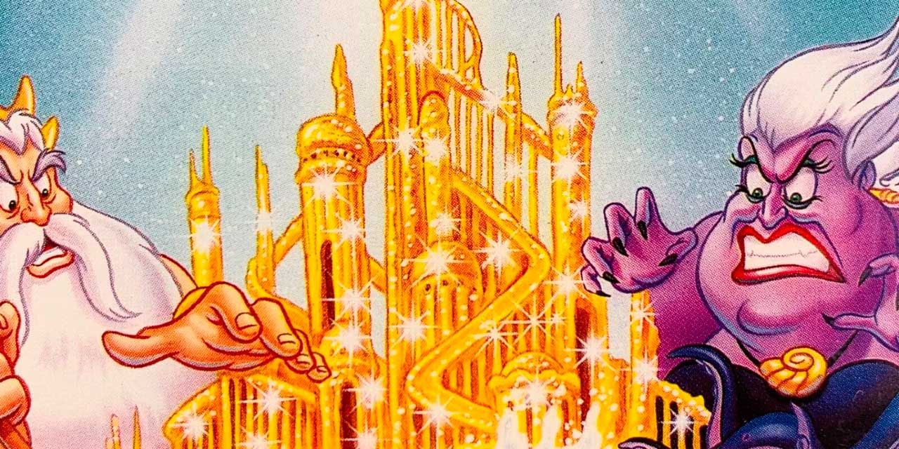 Detalle de la portada del primer VHS de 'La Sirenita'.