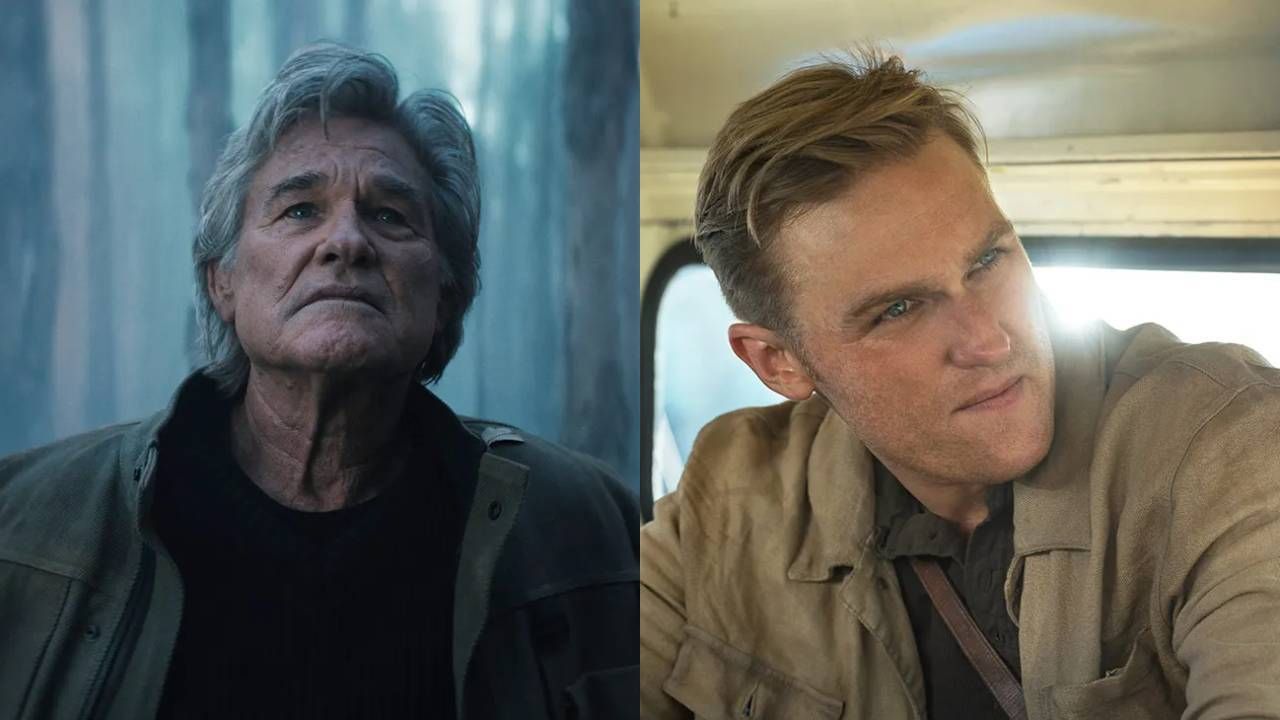 A la izquierda, Kurt Russell. A la derecha, Wyatt Russell. Imágenes de ambos en 'Monarch: El legado de los monstruos'
